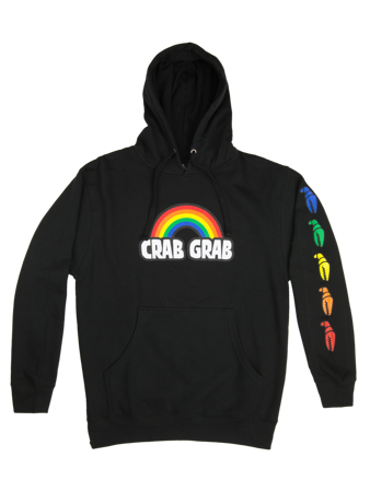 Bluza z kapturem Crab Grab - Rainbow Hoodie /black/